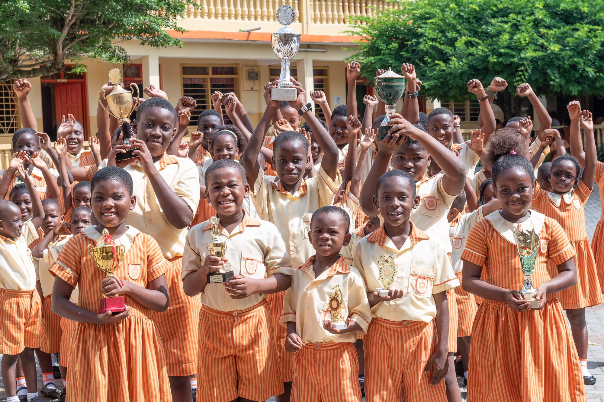 Students smiling